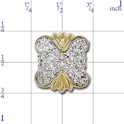 A4427 14K DIAMOND SLIDE 